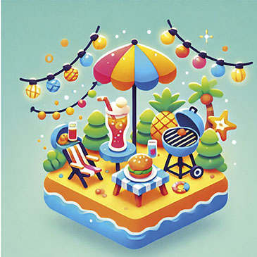 icono celebración fiestas de verano