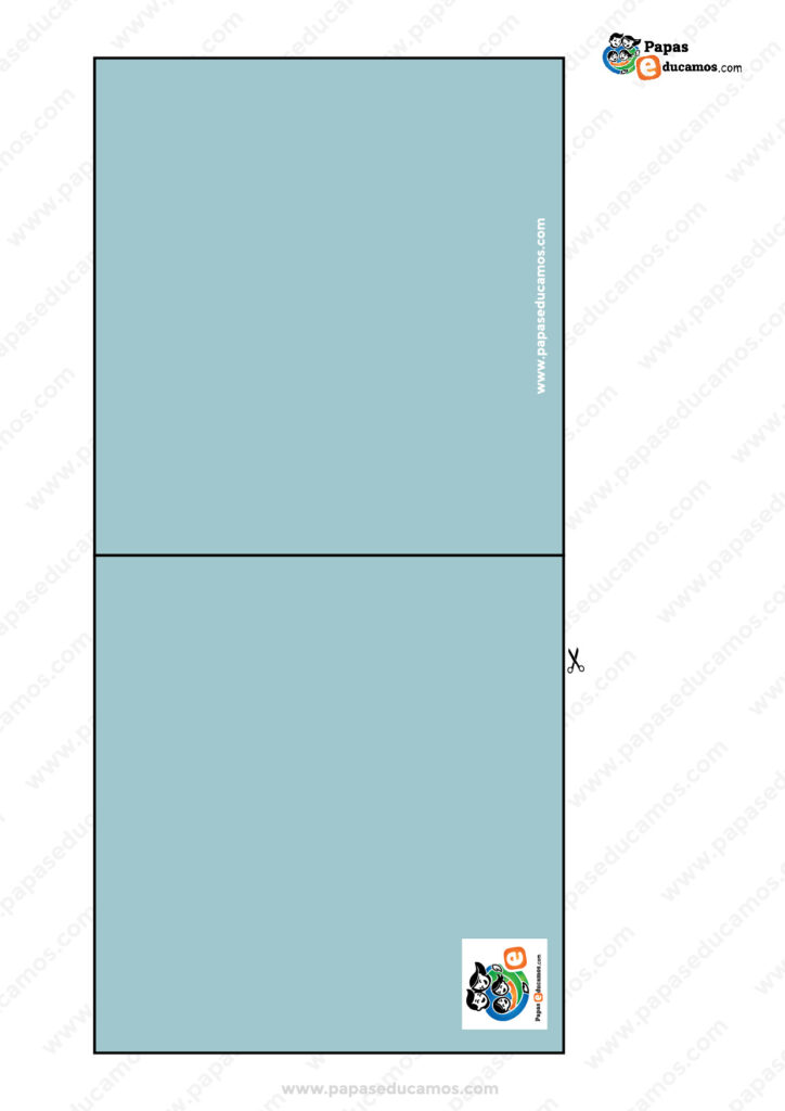 Plantilla imprimible de la Tarjeta del Día de la Paz con recortables de una paloma blanca, rama de olivo y fondo azul. Incluye instrucciones de corte y pegado. Manualidad educativa para niños sobre la paz.
