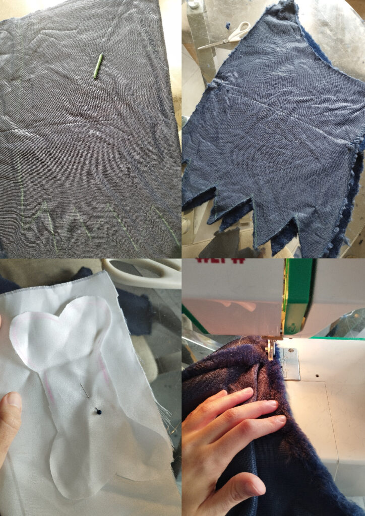 Tutorial paso a paso para hacer un disfraz de troglodita casero con tela tipo peluche. Instrucciones detalladas para marcar, cortar y coser el disfraz de forma fácil y rápida.