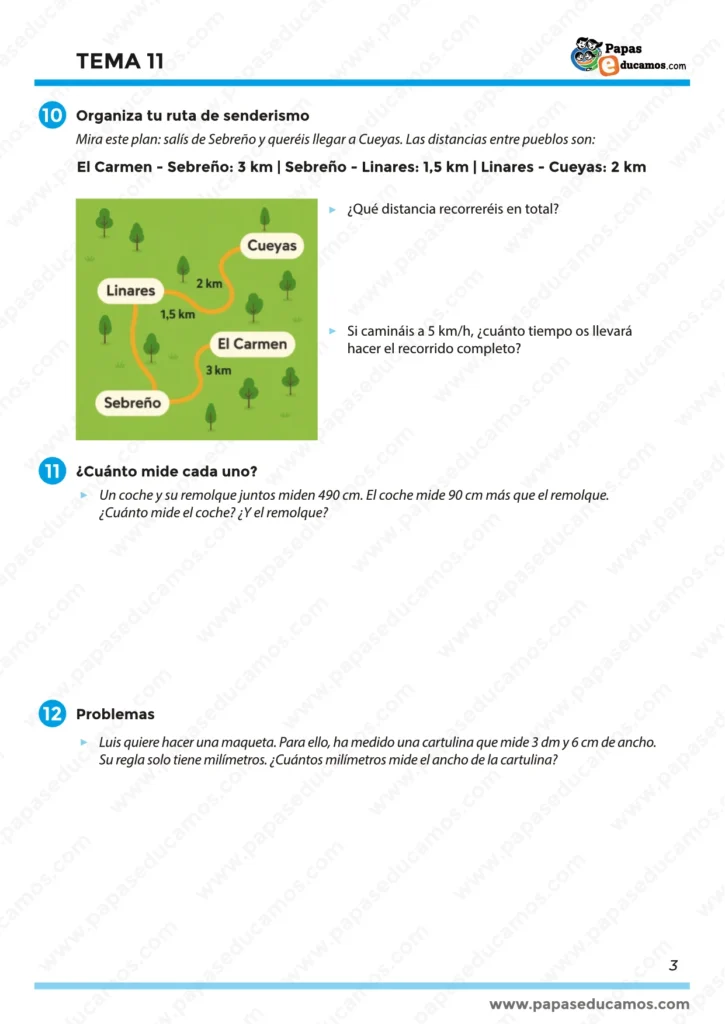 Actividades para elegir la unidad de medida más adecuada y comparar longitudes reales como la envergadura de aves. Ejercicios con situaciones prácticas de la vida cotidiana.