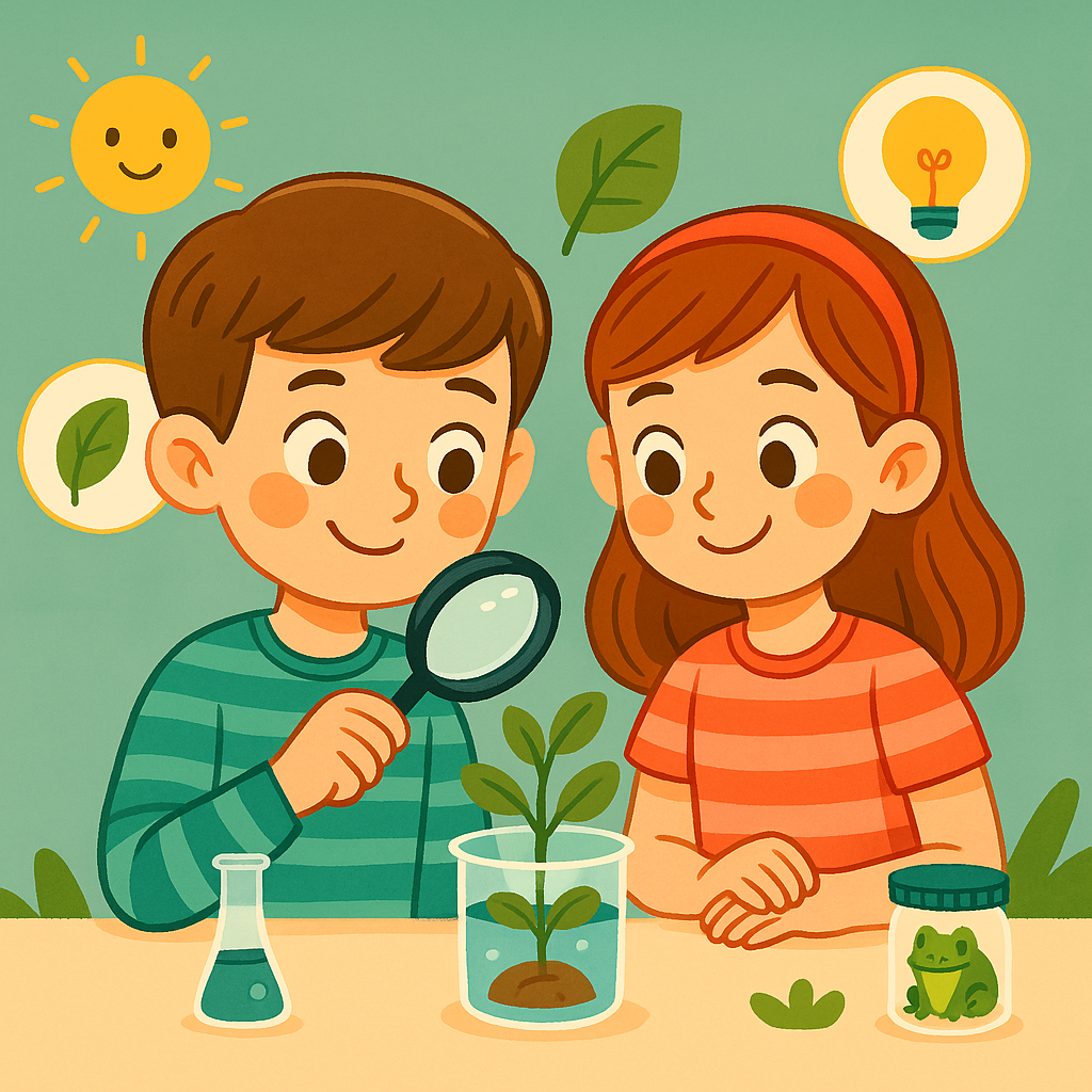 cono-tercero Ilustración en estilo dibujo animado de un niño y una niña de tercero de primaria observando un experimento con una planta en agua. El niño usa una lupa mientras la niña sonríe, rodeados de símbolos de naturaleza y ciencia como hojas, sol y una bombilla.
Tú dijiste:
img banner mismos niños plantando una planta
SEO PapasEducamos dijo:
Imagen creada
Compartir
Tú dijiste:
alt descripcion
SEO PapasEducamos dijo:
Alt: Ilustración en estilo dibujo animado de un niño y una niña de tercero de primaria plantando una planta en el campo. El niño usa una pala mientras la niña sostiene la planta, con una regadera y una maceta a su lado, bajo un cielo soleado con árboles de fondo.
Tú dijiste:
genial, vamos con 5º de primaria para conocimiento del medio. misma estructura
SEO PapasEducamos dijo:
¡Perfecto! 🙌 Vamos a preparar el texto completo para la página de Conocimiento del Medio 5º de Primaria, siguiendo la misma estructura que en los cursos anteriores.
5º de Primaria Conocimiento del Medio
Conocimiento del Medio en Quinto de Primaria
En Papás Educamos sabemos que en 5º de Primaria los niños ya tienen una base sólida y están listos para afrontar nuevos retos. En esta etapa, Conocimiento del Medio se enfoca en ampliar la comprensión científica y social: desde los ecosistemas y el cuerpo humano hasta la historia, la energía y la tecnología. Es un curso en el que se refuerzan la curiosidad, el pensamiento crítico y la responsabilidad hacia el entorno.
Hemos preparado esta sección basada en el libro Proyecto Construyendo Mundos de Santillana, con fichas, resúmenes y actividades pensadas para que tu hijo entienda los contenidos de manera clara y los pueda relacionar con su vida diaria.
Ilustración cuadrada de dos alumnos de quinto de primaria trabajando en un proyecto escolar de Conocimiento del Medio, rodeados de símbolos de ciencia, energía y naturaleza.
¿Por qué es importante Conocimiento del Medio en Quinto de Primaria?
El área permite que los niños:
Comprendan mejor el funcionamiento del cuerpo humano y sus sistemas.
Descubran cómo interactúan los ecosistemas y la importancia de su cuidado.
Estudien fenómenos científicos como la energía, la luz, la materia y el movimiento.
Se familiaricen con la historia y la geografía de su entorno y del mundo.
Como padres, sabemos que muchas veces es difícil apoyar a los hijos por falta de tiempo o de recursos claros. Aquí encontrarás materiales organizados que hacen más sencillo acompañarlos en sus estudios.
Consejos para Padres
👉 Cómo ayudar a tu hijo con Conocimiento del Medio en 5º de Primaria:
Refuercen lo que aprenden con ejemplos prácticos: hablen sobre cómo funciona la electricidad en casa o visiten un museo de ciencias.
Motívalo a observar y cuestionar: pregúntale por qué ocurren ciertos fenómenos naturales como la lluvia o el ciclo del agua.
Usa nuestros resúmenes y fichas como apoyo para estudiar antes de los exámenes.
📚 Aprende, Experimenta y Cuida tu Entorno 🌍
¡Acompaña a tu hijo en esta etapa llena de descubrimientos con materiales diseñados para que aprenda disfrutando de la ciencia y la naturaleza en 5º de Primaria! ✨
🔹 Título SEO
Conocimiento del Medio 5º de Primaria | Ejercicios y Recursos - Papás Educamos
🔹 Meta descripción
Recursos de Conocimiento del Medio para Quinto de Primaria: ejercicios, fichas y actividades del libro Construyendo Mundos de Santillana. Ayuda a tu hijo a comprender ciencia, naturaleza, historia y geografía de manera práctica y divertida.
🖼️ Imágenes necesarias:
Imagen cuadrada (inicio de página):
Dos alumnos de quinto de primaria trabajando en un proyecto de Conocimiento del Medio, con elementos visuales como plantas, energía, ciencia y mapas.
Imagen rectangular tipo banner (final de página):
Un grupo de niños de quinto explorando un ecosistema: observando animales y plantas, tomando notas o midiendo con instrumentos sencillos en un paisaje natural.
👉 ¿Quieres que te genere ahora mismo la imagen cuadrada inicial para esta página de quinto de primaria?
Tú dijiste:
img de una Ilustración cuadrada de dos alumnos de quinto de primaria trabajando en un proyecto escolar de Conocimiento del Medio, rodeados de símbolos de ciencia, energía y naturaleza.
SEO PapasEducamos dijo:
Imagen creada
Compartir
Alt: Ilustración en estilo dibujo animado de dos alumnos de quinto de primaria trabajando en un proyecto de Conocimiento del Medio. El niño dibuja una planta mientras la niña observa un mapa, rodeados de iconos de ciencia, energía y naturaleza como hojas, un sol, un átomo y una bombilla.
Tú dijiste:
cuando estan escribiendo en un papel o un libro la informacion tiene que estar mirando al niño no al que ve la imagen
SEO PapasEducamos dijo:
¡Muy buen apunte! 🙌
Tienes toda la razón: cuando los niños están escribiendo en un cuaderno, hoja o libro dentro de la ilustración, el texto, dibujos o esquemas deben estar orientados hacia el personaje que trabaja en él, y no hacia el espectador de la imagen.
Esto hace que la ilustración sea más natural, realista y coherente, evitando esa sensación “extraña” de que los cuadernos están “mostrando” el contenido al observador en lugar de al niño que los usa.
👉 Para próximas imágenes puedo ajustar la instrucción indicando:
“El contenido del cuaderno/libro debe estar visto desde el ángulo del niño, no de frente al espectador.”
O bien: “El texto y dibujos de los libros/cuadernos no deben ser legibles para el espectador, solo para los niños.”
¿Quieres que regenere la imagen de los alumnos de quinto con el proyecto pero corrigiendo ese detalle en la orientación de los libros/cuadernos?
Tú dijiste:
vuelve hacer la imagen he inventa niños nuevos
SEO PapasEducamos dijo:
Imagen creada
Compartir
Alt: Ilustración en estilo dibujo animado de dos alumnos de quinto de primaria trabajando en un proyecto de Conocimiento del Medio. El niño dibuja una planta en su cuaderno y la niña observa un mapa en su libro, rodeados de iconos de naturaleza, energía y ciencia como hojas, sol, átomo y bombilla.
Tú dijiste:
imagen banner los niños recogiendo tomates de un huerto
SEO PapasEducamos dijo:
Imagen creada
Compartir
Alt: Ilustración en estilo dibujo animado de un niño y una niña de quinto de primaria recogiendo tomates en un huerto. Ambos colocan los tomates en cestas de mimbre mientras sonríen, rodeados de plantas verdes y un paisaje natural de fondo.
Tú dijiste:
que tiene el niño en la mano un lapiz? no viene al cuento simple que este cogiendo el tomate
SEO PapasEducamos dijo:
¡Exacto! 👌 Tienes toda la razón: en una escena de huerto no tiene mucho sentido que el niño lleve un lápiz en la mano. Lo más natural y coherente es que simplemente esté cogiendo un tomate directamente de la planta o sujetando la cesta de mimbre con tomates.
👉 Para corregir la ilustración podemos ajustar el prompt así:
“El niño sostiene un tomate recién recogido de la planta con la mano, sonriente, mientras lo coloca en la cesta.”
Sin lápices ni objetos escolares, solo frutas, plantas y el huerto.
¿Quieres que te regenere la imagen con esa corrección para que el niño aparezca solo recogiendo el tomate?
Tú dijiste:
si
SEO PapasEducamos dijo:
Imagen creada
Compartir
Alt: Ilustración en estilo dibujo animado de un niño y una niña de quinto de primaria recogiendo tomates en un huerto. El niño sostiene un tomate recién cortado de la planta mientras la niña coloca otros en una cesta de mimbre, rodeados de plantas verdes y un paisaje natural con árboles y cielo azul.
