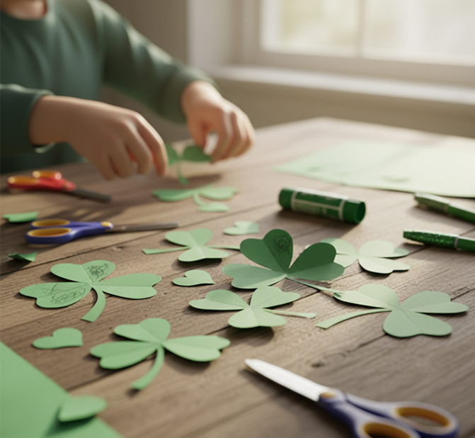 foto-11 Tréboles recortados por niños