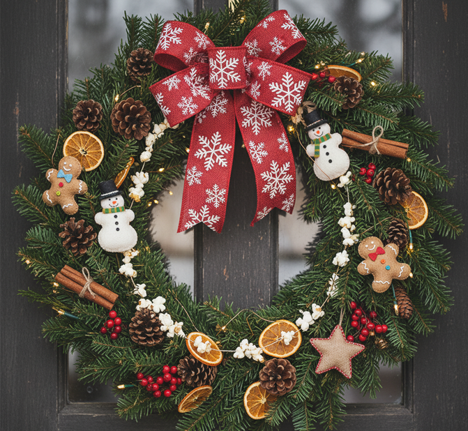 foto-5 Una corona de Navidad hecha a mano