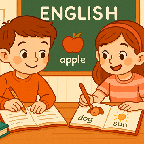 ingles-tercero-1 Alumnos en clase de inglés de tercero de primaria.