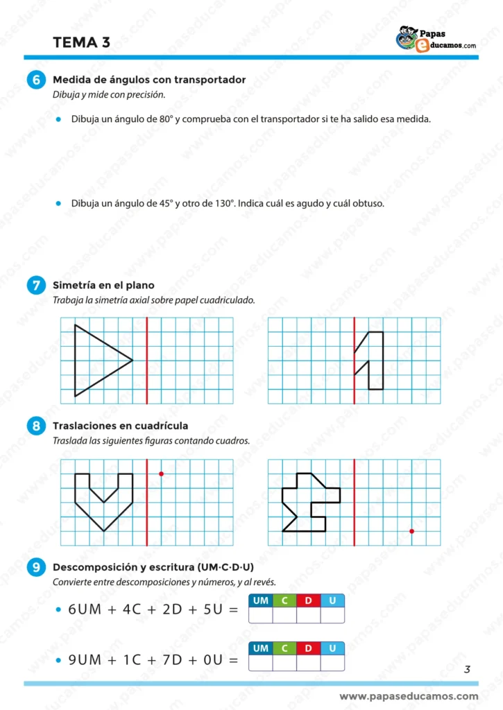 Ficha de problemas de dos operaciones para tercero de primaria. Situaciones cotidianas que combinan sumas y restas, fomentando la comprensión lectora y el razonamiento lógico.