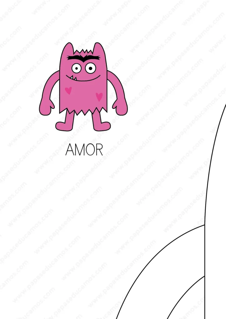 Patrón disfraz infantil de monstruo de colores ROSA -1