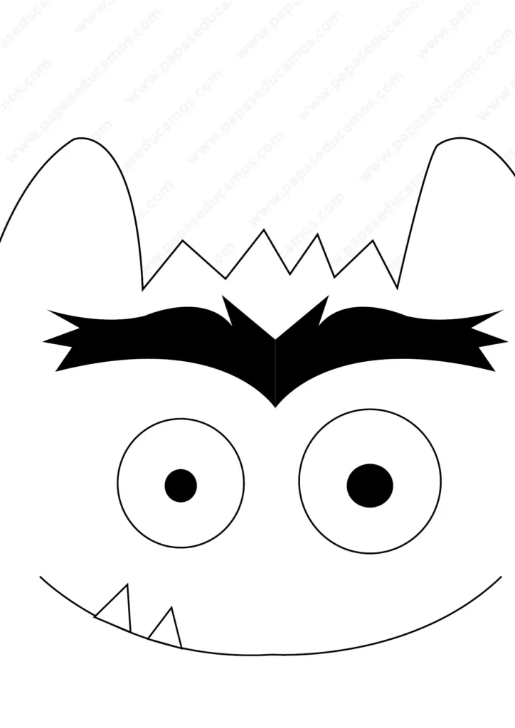 Patrón disfraz infantil de monstruo de colores ROSA -2