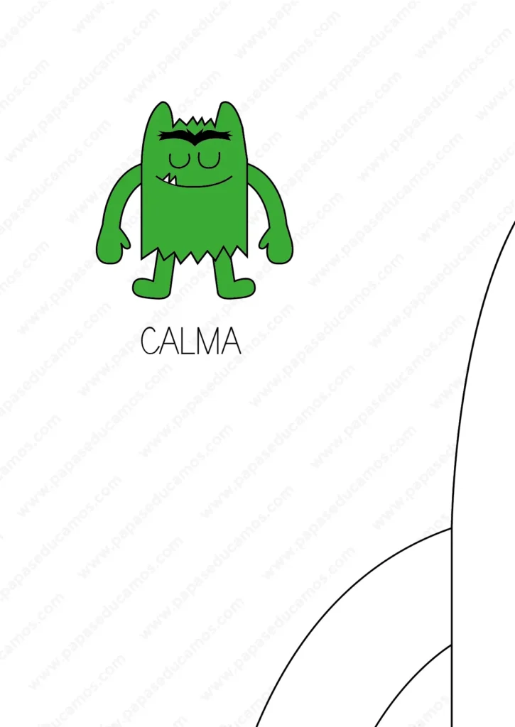 Patrón disfraz infantil de monstruo de colores VERDE -1