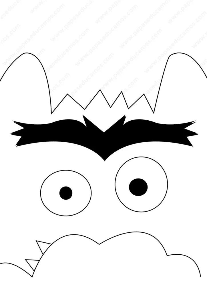 Patrón disfraz infantil de monstruo de colores GRIS -2