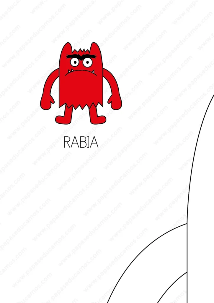 Patrón disfraz infantil de monstruo de colores ROJO -1