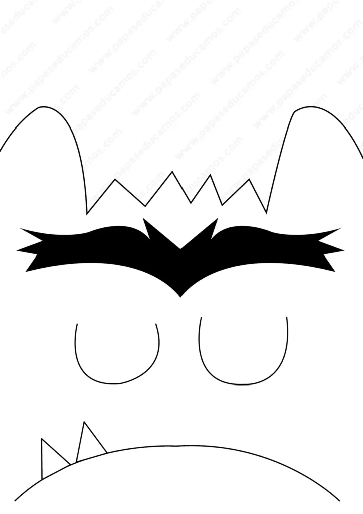 Patrón disfraz infantil de monstruo de colores AZUL -2